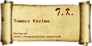 Tomecz Kozima névjegykártya
